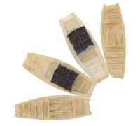 Yardwe 4 Pezzi Ornamento Barchetta Miniatura in Plastico per Micro Paesaggio, Decorazione Realistica e Fai da Te, per Appassionati di Modellismo e Stile Marino Colore Colore Casuale