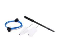 Yardwe 4 Pezzi Piccolo set di pennelli per la pulizia tromba giocatore kit strumento boccaglio asta pennello per ugelli Accessori corno mini Blu