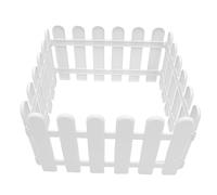 Yardwe 4 Pezzi Recinzione Plastica Bianca per Giardino e Cortile, Bordura Riutilizzabile per Aiuole e Vialetti, Decorazione Semplice e Pastorale per Esterni