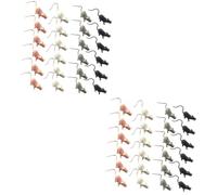 Yardwe 48pezzi Miniature Mouse Figurines Realistic Mice Ornaments for Garden Home Décor Dollhouse Decor Colors Each