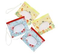 Yardwe 4pezzi Custodia per Salviettine Umidificate in Eva Portatile e Leggera per Salviette da Viaggio Apertura Pratica Resistente e Ecologica