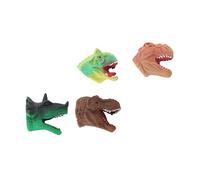 Yardwe 4pezzi Marionette Da Dito Forma Testa Pz - Triceratops Styracosaurus Velociraptor Interattivo e Sviluppo Delle Relazioni Genitore- Sicure e Leggere Per