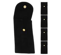 Yardwe 5 Pezzi Custodia Porta Orologio in Velluto con Bottone Scatto Borsa Protettiva per Orologi Uomo Donna Organizer Singolo Antishock per Viaggi e Uso Quotidiano