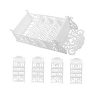 Yardwe 5 Pezzi Mini Wardrobe Closet For Dolls Plastic Hollow Out Doll Rack Vintage Dollhouse Furniture Organizer For Girl S High Heel Boots And Sandals Playset