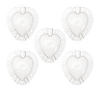 Yardwe 5 stampi per frutta da giardino, a forma di cuore, per coltivare frutta, frutta, frutta, frutta e verdura e formare, strumento riutilizzabile per fragole, pomodori, calabash, bianco, 4 cm