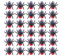 Yardwe 50 Pezzi Decorazioni di Halloween Ragni Finti in Plastica Nera, Non Facili da Rompere, Design Realistico per Feste e Scherzi di Pesce D'aprile