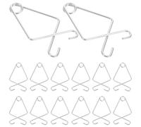 Yardwe 50 Pezzi Ganci Soffitto in Acciaio Argento, Clip Resistenti e Multifunzionali per Controsoffitti, per Aula e Negozi