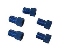 Yardwe 5pezzi Adattatore Convertitore in Alluminio da Valvola Presta a Valvola Americana per Bicicletta Auto Pompa Tubo Compressore d'Aria Strumenti Blu