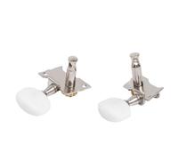 Yardwe 5pezzi Meccaniche Per Banjo Con Boccole Accordatore Pirolo in Lega Di Zinco e Pvc Bianco Argento Sinistre Destre