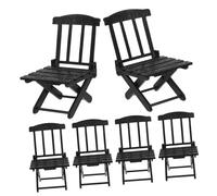 Yardwe 6 Miniature Beach Chair Dollhouse Decor Lightweight Safe Material For Arts And Crafts Realistic Seaside Scene Accessories For Miniature Garden Decorations