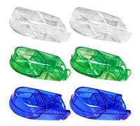 Yardwe 6 Pezzi Divisore Pastiglie Professionale in Plastica per Compresse | Taglia Capsule e Vitamine, Scanalatura a V e Intaglio Antiscivolo, Set Compatto da Viaggio