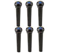 Yardwe 6 Pezzi Piroli Per Ponte Chitarra in Plastica Neri Cat's Eye Blu, Perno Ponte Chitarra Acustica, Accessori Di Ricambio Per Strumenti Musicali, Sostituzione Facile e Manutenzione Ponticello