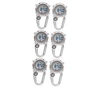 Yardwe 6 Pz orologio da tasca all'aperto watches for men orologio digitale orologio sportivo incandescente nell'orologio da tasca scuro orologio con clip incandescente Batteria a bottone