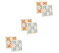 Yardwe 6 Set da Tavolo Legno per Giochi Interattivi per Genitori e Sviluppo delle Competenze Cognitive e Sociali Arancione Blu