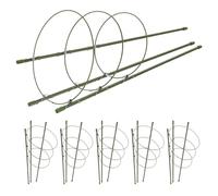 Yardwe 6 Set di Gabbie per Piante da Giardino in Plastica 45 CM - Supporto Rotondo per Pomodori e Piante Rampicanti Traliccio Compatto per Balcone e Orto Urbano