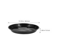 Yardwe 6 sottovasi per piante: sottovasi antigoccia per vasi da fiori da 30 cm - sottovaso rotondo in plastica per fioriera - raccoglitore d'acqua nero per vasi da fiori da, piatto antigoccia per