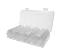 Yardwe 60pezzi Capsule per Monete da Ermetiche in Plastica Trasparente Astuccio per Monete e Medaglie Contenitore per Collezionisti per Collezione e Esposizione di Commemorative