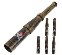 Yardwe 6pezzi Telescopio Giocattolo per Ragazzo Ragazza Retrattile in Plastica Sicura Accessorio Decorazione Festa Tema Pirata Regalo Esplorazione Scientifica all Aperto
