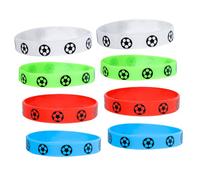Yardwe 8 Braccialetti Silicone per Calcio Accessori per Elastici per Sportivi e Compleanno