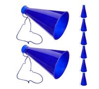 Yardwe 8 Corni da Tifo in Plastica Blu Corni Rumorosi Portatili per Eventi Sportivi e Feste Corno da Calcio Piccolo e Resistente Accessori per Sostenitori e Giochi di Stadio