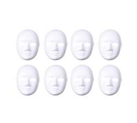 Yardwe 8 Pezzi Maschera in Cartapesta Bianca per Pittura Fai da Te, Comoda e Pratica, per Feste di Carnevale e Serate in Maschera per Giovani