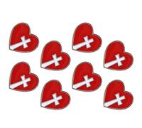 Yardwe 8 Pezzi Spilla a Forma in Lega Decorativa Religioso Croce per Occasioni Formali, Clip per Collo Cardigan e Sensibilizzazione del Sangue