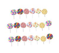 Yardwe 80pezzi Decorative Lollipop Props Polymer Clay Miniature Candy Decorations for Crafts and Home Decor