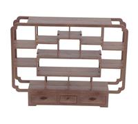 Yardwe a cremagliera Bogu arredamento mini piccolo minuscolo moderno accessori per case delle bambole in miniatura mensola della casa delle bambole plastica Brown