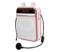 Yardwe Amplificatore Multifunzione Altoparlante Personale Per Guida Turistica Amplificatore Vocale Ricaricabile Supporto Per Cintura e Riproduzione Musicale Tramite Scheda Di Memoria Usb