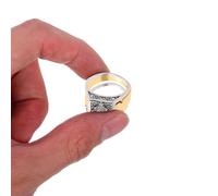 Yardwe Anello Gotico da Uomo Leone in Lega Anello Scomparto Segreto Invisibile Resistente alla Corrosione Accessorio per Feste e Club Design Elegante e Pratico Misura 10