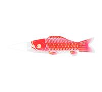 Yardwe Bandiera a Forma di Carpa Giapponese in Materiale Satinato Decorazione Esterna per Festa delle Barche Drago Bandiera Rossa 1 Metro per Decorazioni e Sfondo Fotografico