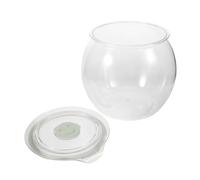 Yardwe Barattolo Ermetico Trasparente Rotondo in Plastica 4l con Valvola | Tè, Biscotti e Caramelle, Coperchio Sigillato, Superficie Liscia, Design Moderno Minimale