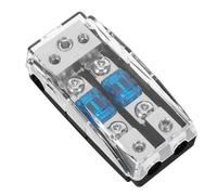 Yardwe Blocco di Distribuzione Audio per Auto a 3 Vie Portafusibile Struttura in Plastica e Ferro Distributore di Terra per Amplificatore Protezione da Sovraccarico per Impianto