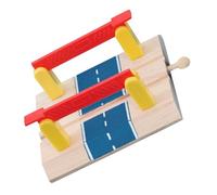 Yardwe blocco stradale decorativo del treno blocco stradale ferroviario sbarra Barriera per ringhiera del binario ferroviario giocare di barriera ringhiera legno Colorato