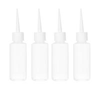 Yardwe Bottiglie a Pressione 50Ml Con Beccuccio Di Precisione Set Da 4 Per Applicazione Colla E Vernice Dispenser Per Progetti Fai-Da-Te E Artigianato Flaconi Dose Per Uso Casa E Cucina