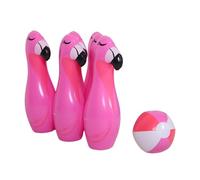 Yardwe Bowling Gonfiabile per Palle e Inflatable Flamingo per Divertimento Indoor e Outdoor Sviluppo Abilità Motorie Sicurezza e