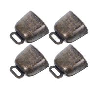 Yardwe Campanelle per Bovini e Pecore in Ferro Colore Caffè 4 Pezzi, Sonaglio Spesso Portatile Suono Nitido, Accessori Eleganti per Agricoltura e Pascolo