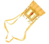 Yardwe Cappello Imperatore Cinese Decorativo Oro in Plastico per Cerimonie e Giochi di Ruolo Accessorio e Delicato per Famiglia e Spettacoli