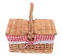 Yardwe Cesto Picnic In Vimini Con Coperchio E Manico Cesto Vuoto Giardinaggio Cesti Per La Raccolta Organizzatore Di Salice Cesto Portaoggetti Per Frutta Caramelle Raccolta