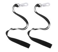 Yardwe Cinghia Regolabile in Nylon Nero 2 Pezzi per Secchio d'Acqua Cavalli Gancio in Metallo Resistente per Appendere in Fattoria per Cavalli