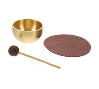 Yardwe Ciotola Tibetana Mini Portatile Per Meditazione e Bilanciamento Chakra Cuore Con Martello Suoni Puri e Armonici Per Rilassamento e Sollievo Dallo Stress Per Yoga e Viaggi