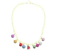 Yardwe Collana Campanella di Natale per Bambine e Ragazze Adolescenti Gioielli da Collo in Lega Leggera Collana Femminile Natalizia da Spiaggia Ciondolo Colorato e Design a Campanelli