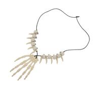 Yardwe Collana Halloween con Ciondolo Mano Scheletro in Plastica Leggera Vintage da Festa Spettrale Accessorio Statement per Costume Day Of The Dead e Cosplay