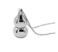 Yardwe Collana Ragazzo Ragazza Ciondolo Contenitore Apribile per Lanugine, Gioielli Commemorativi per Leggeri e Comfortevoli, Regalo Nascita Maschio Femmina Superficie Liscia