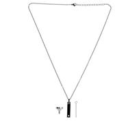 Yardwe Collana Urna le Ceneri in Acciaio Inossidabile Nera Apribile Ciondolo a Forma di Urna e Catena, Gioielli Commemorativi per Uomo, Portatore di Ceneri per Ricordo Personale