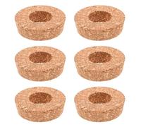 Yardwe Coperchi in Sughero per Vasi di Fiori con Foro Centrale Tappi di Sughero Rotondi 6,5 Cm per Piante Idroponiche e Terrari Sospesi Set da 6 Pezzi per Decorazioni Domestiche Salvaspazio