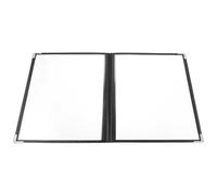 Yardwe Copertina per Raccoglitore Menu in Pvc Trasparente, Cartella per Planner Personale 4 Pagine, Protezione Resistente e Uso per Ristoranti e Locali