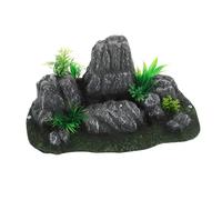 Yardwe Decorazione Acquario Rocce Acquatiche Rocce Per Decorazioni Per Acquari Paesaggio Roccioso Dell'acquario Riparo Di Serbatoio Di Pesce Acquario Finto Pietra Resina Dark Grey