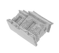 Yardwe di casa in stile cinese simulato casa in miniatura estetico arredamento di micro paesaggi mini arredamento per la casa mini casa polvere di pietra blu Grigio