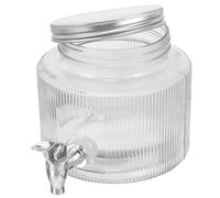 Yardwe Distributore di Bevande Ghiacciate in Vetro 2,8 con Rubinetto Ermetico, Contenitore per Tè Freddo e Limonata, Brocca con Coperchio Sigillato per Feste e Uso Domestico